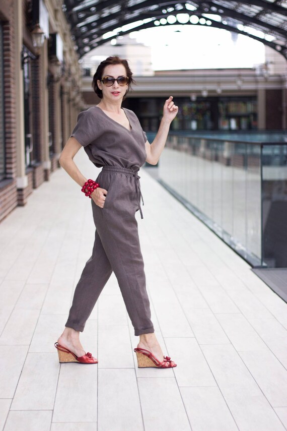 etsy linen jumpsuit
