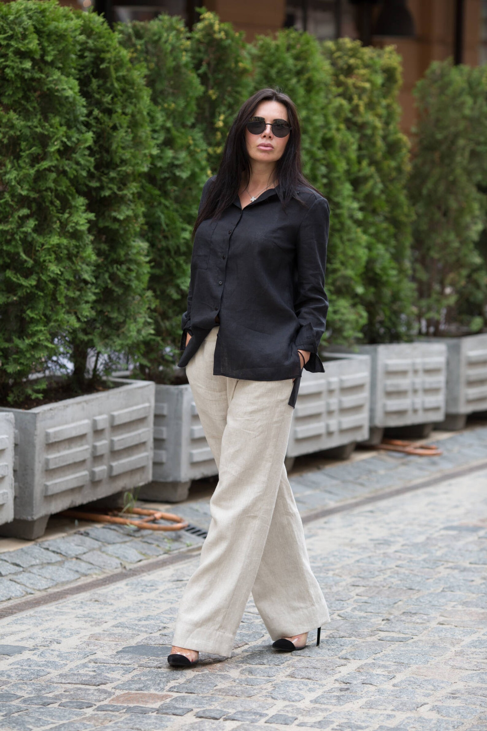 SALE Women Linen Skirtsblack Fridaylinen Etsy