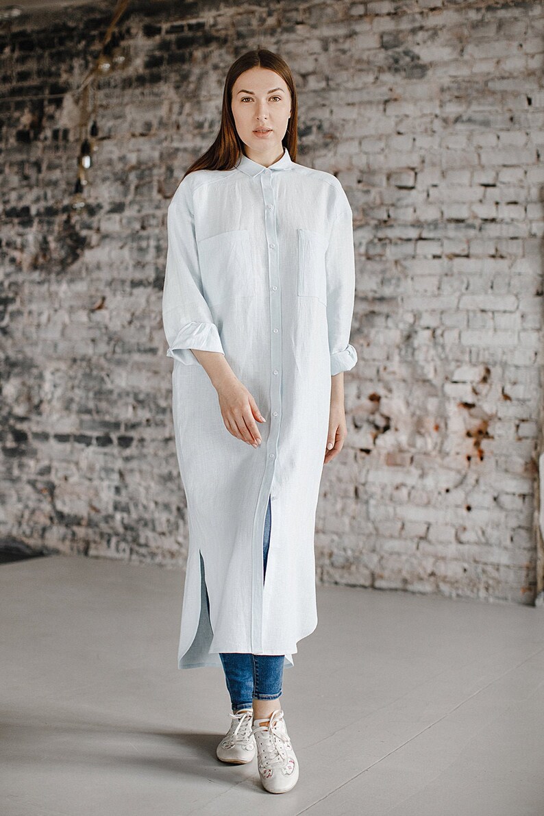 White Linen Maxi Dress Linen Dress Plus Size Linen Summer Etsy