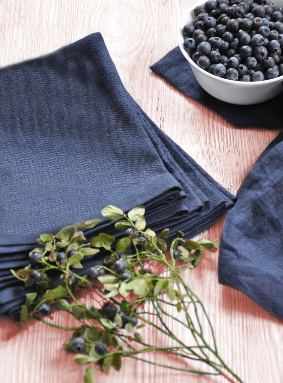 Cloth Napkins Bulk Blue Linen Napkins Blue Cloth Napkins Etsy