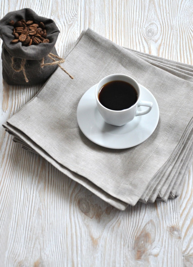 Cloth dinner napkins Organic flax napkins Reusable napkins Etsy