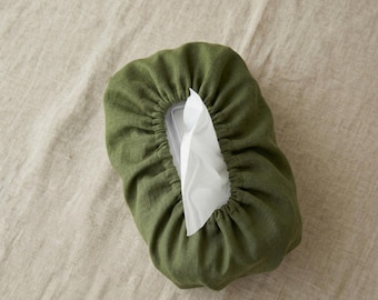 Funda de lino para toallitas húmedas, estuche para toallitas de bebé, bolsa para toallitas, organizador para bolso de pañales, funda minimalista para caja de pañuelos de bebé, organizador de lino para guardería