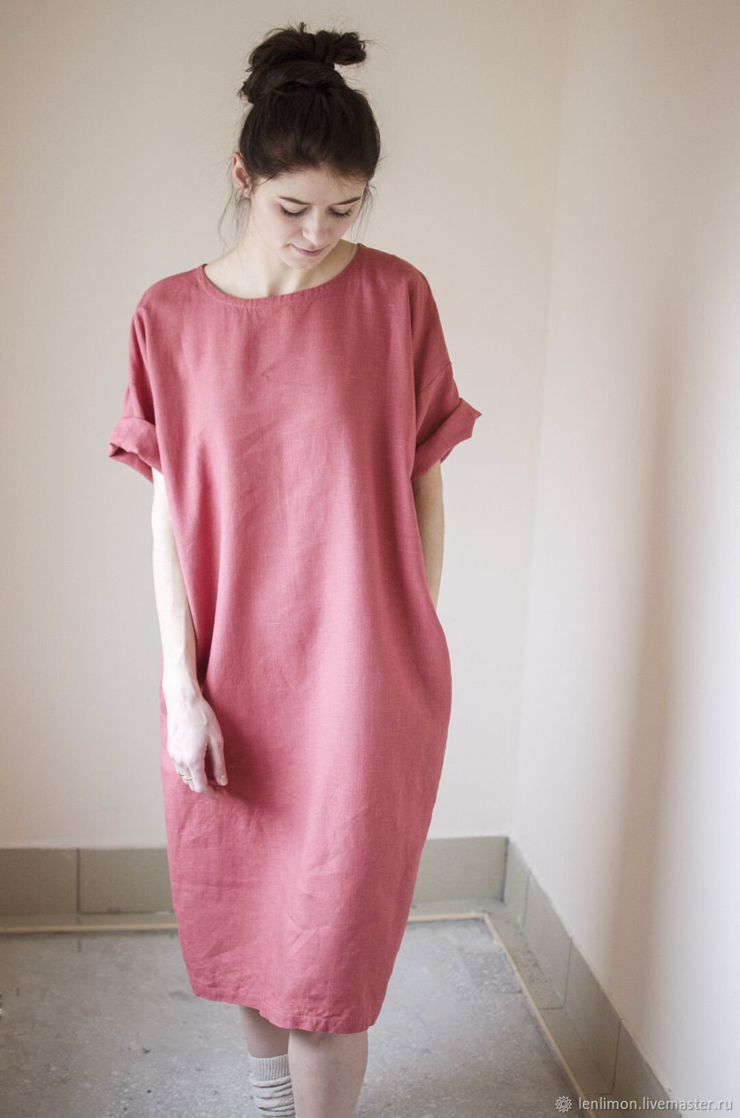SUSY SHORT LINEN DRESS