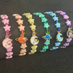 Starry Rainbow Charm Bracelets