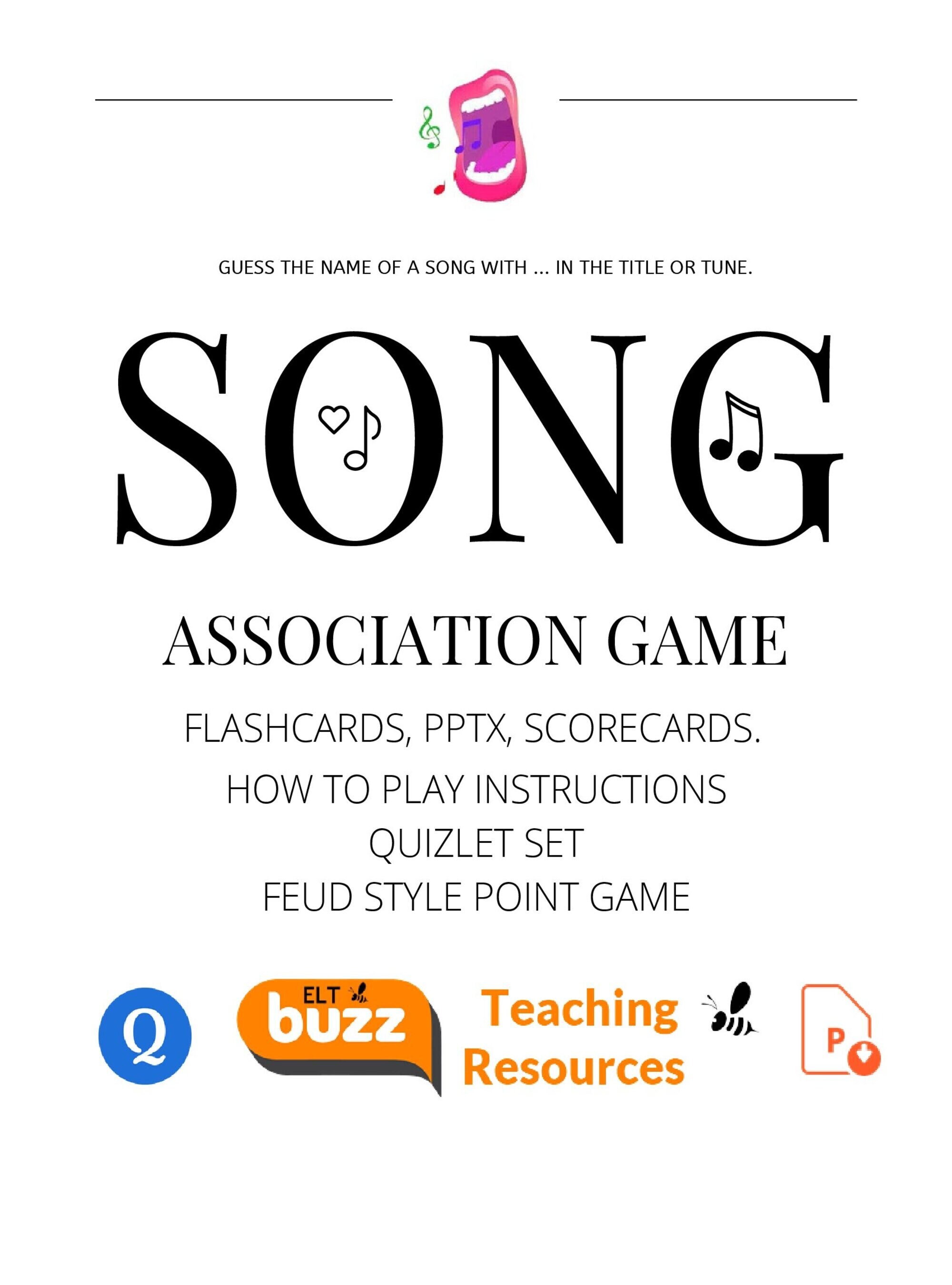 Song Association Game. Music. Guessing. Party. Fun. Pptx. - Etsy