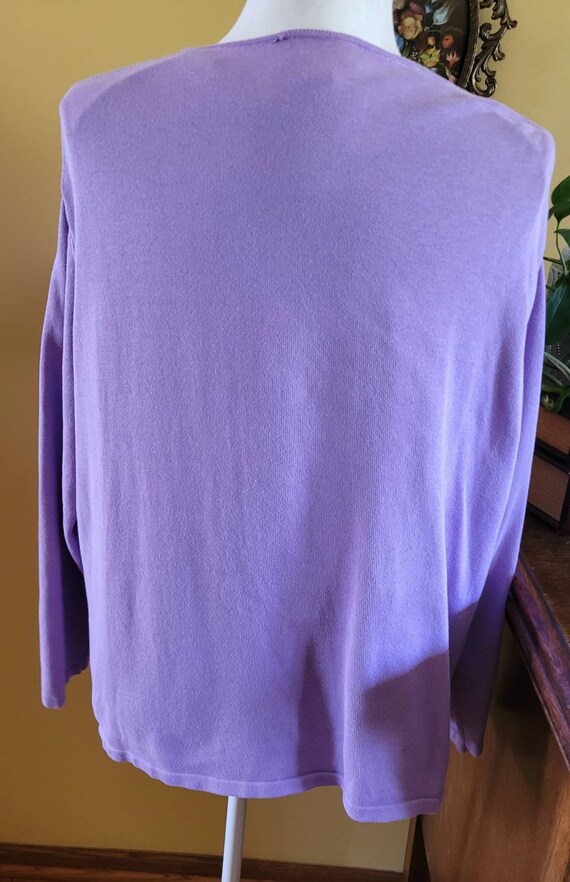 Talbots lavender cotton two-piece sweater set. - image 5