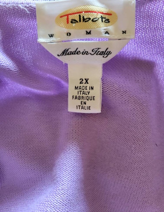 Talbots lavender cotton two-piece sweater set. - image 7