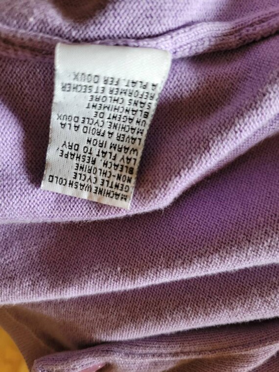 Talbots lavender cotton two-piece sweater set. - image 6