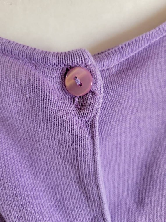 Talbots lavender cotton two-piece sweater set. - image 8