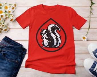 Adorable camiseta Skunk, linda camisa gráfica Skunk, camiseta de animales de 3 colores, camiseta Skunk Kawaii, regalo de naturaleza divertido unisex para fanático de los animales SKU1AA