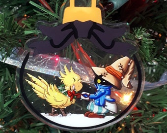 FFIX Vivi and Chocobo inch Christmas Tree Ornaments- Double Sided Acrylic