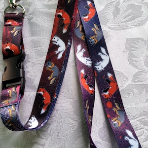 Lanyard Fox Jumping Polyester Breakaway Style Lanyard