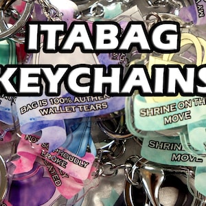 Itabag Acrylic 2 Inch Clear Keychain Charm - Multiple Colours and Styles (Cat Ear, Bow, Messenger, and Heart) Available!