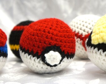 Pokeball Crochet Amigurumi- Many Styles Available!