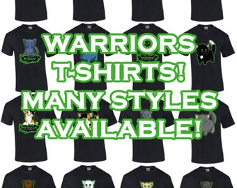 Warrior Cats Character T-shirts- Multiple Characters, Styles, Colours and Sizes Available!
