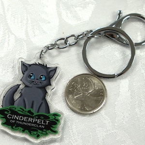 Warriors Cats Double Sided 2 Inch Acrylic Keychains or 65cm Necklace ...