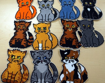 warriors Katzen Aufnäher zum aufbügeln