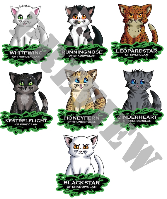 Warriors Cats Double Sided 2 Inch Acrylic Keychains or 65cm 