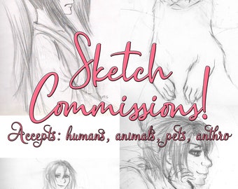 Traditional Pencil Sketch Commission- Open for human, animal, anthro and more!