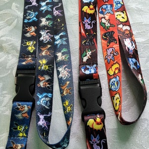 Lanyard Eeveelution Polyester Breakaway Style Lanyard- 2 Styles