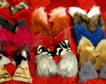 Clip on Faux Fur Cat Ears- Wide variety of colours!