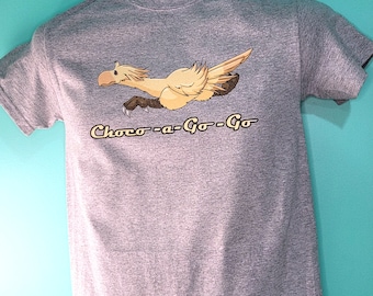 Chocobo Bird Running Choco-a-Go-Go T-shirts - Meerdere kleuren en maten beschikbaar!