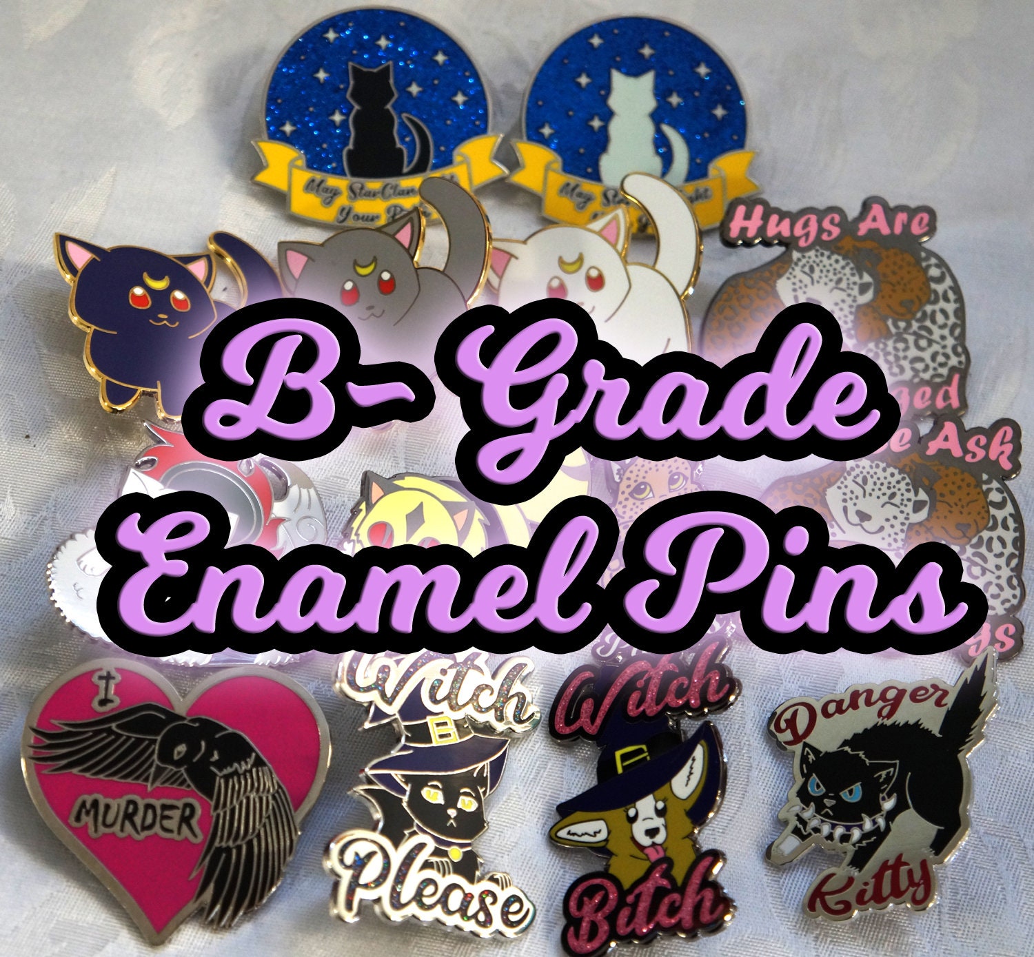 SECONDS - Bグレードエナメルピンバック2インチ - Etsy 日本