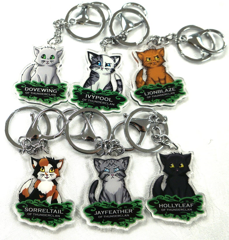 Warriors Cats Double Sided 2 Inch Acrylic Keychains or 65cm Etsy UK
