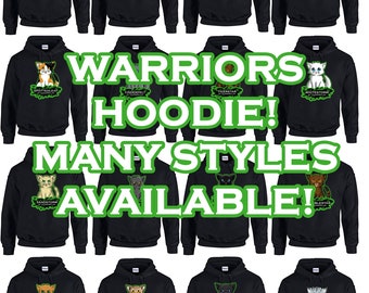 Warriors Cats Character Hoodie - Multiple Characters, Styles, Sizes and Colours Available!