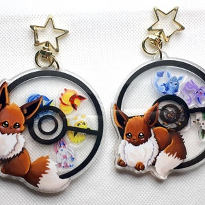Ciondolo shaker in acrilico da 7,6 cm di Chibi Eeveelution
