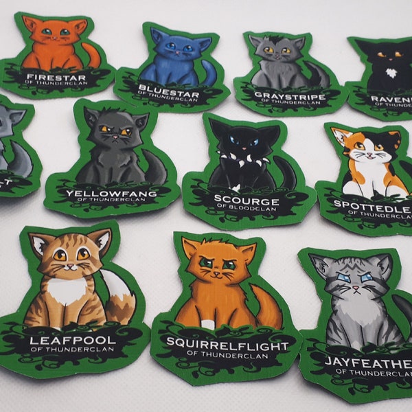 Magnets Warrior Cats 3 inch  for Fridge or Locker etc- Multiple Characters Available!