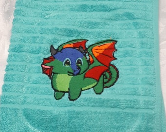 Chibi Wings of Fire Embroidered Hand Towel