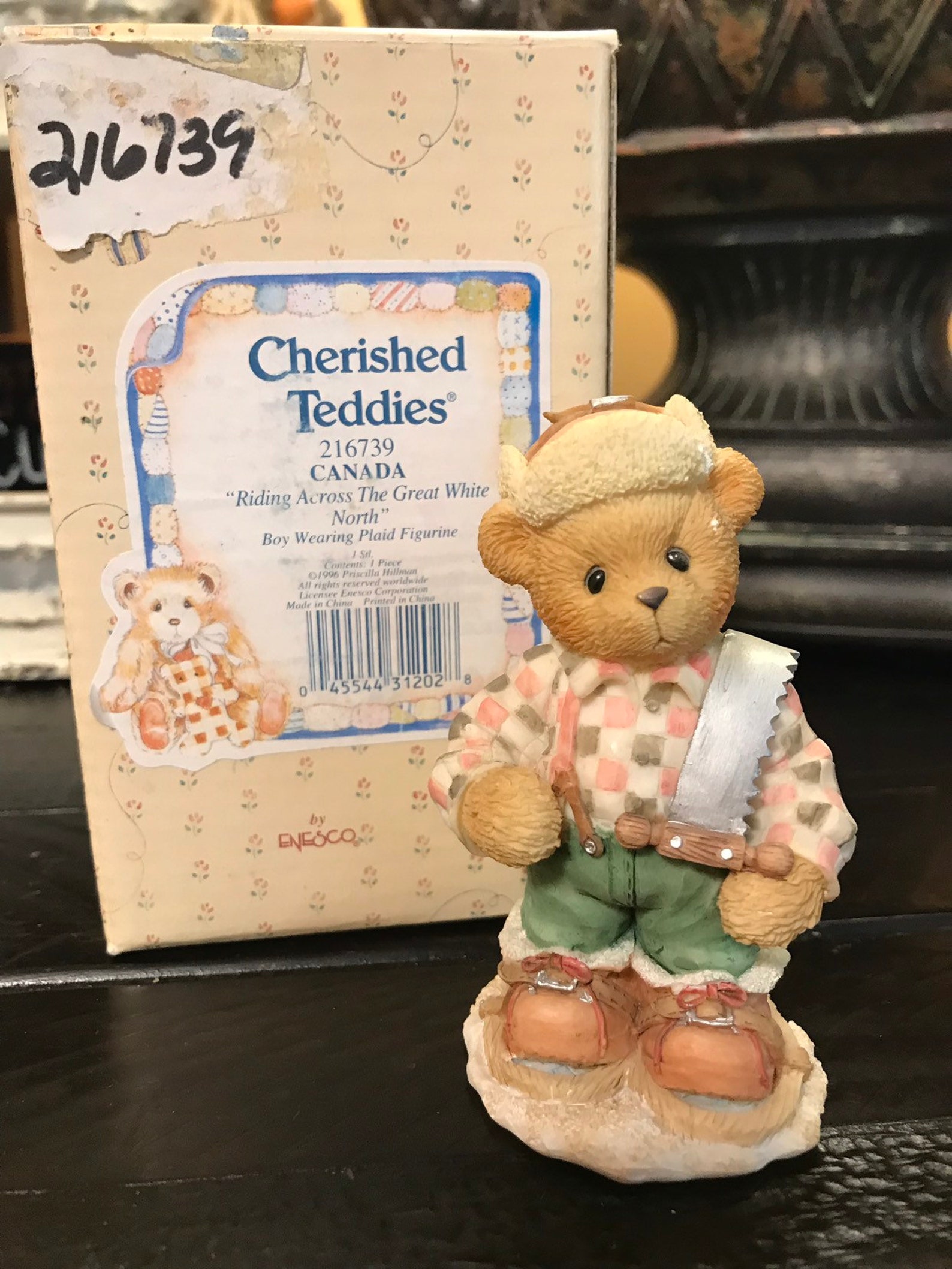 Vintage Collectable Cherished Teddies Canada Riding Across the Etsy