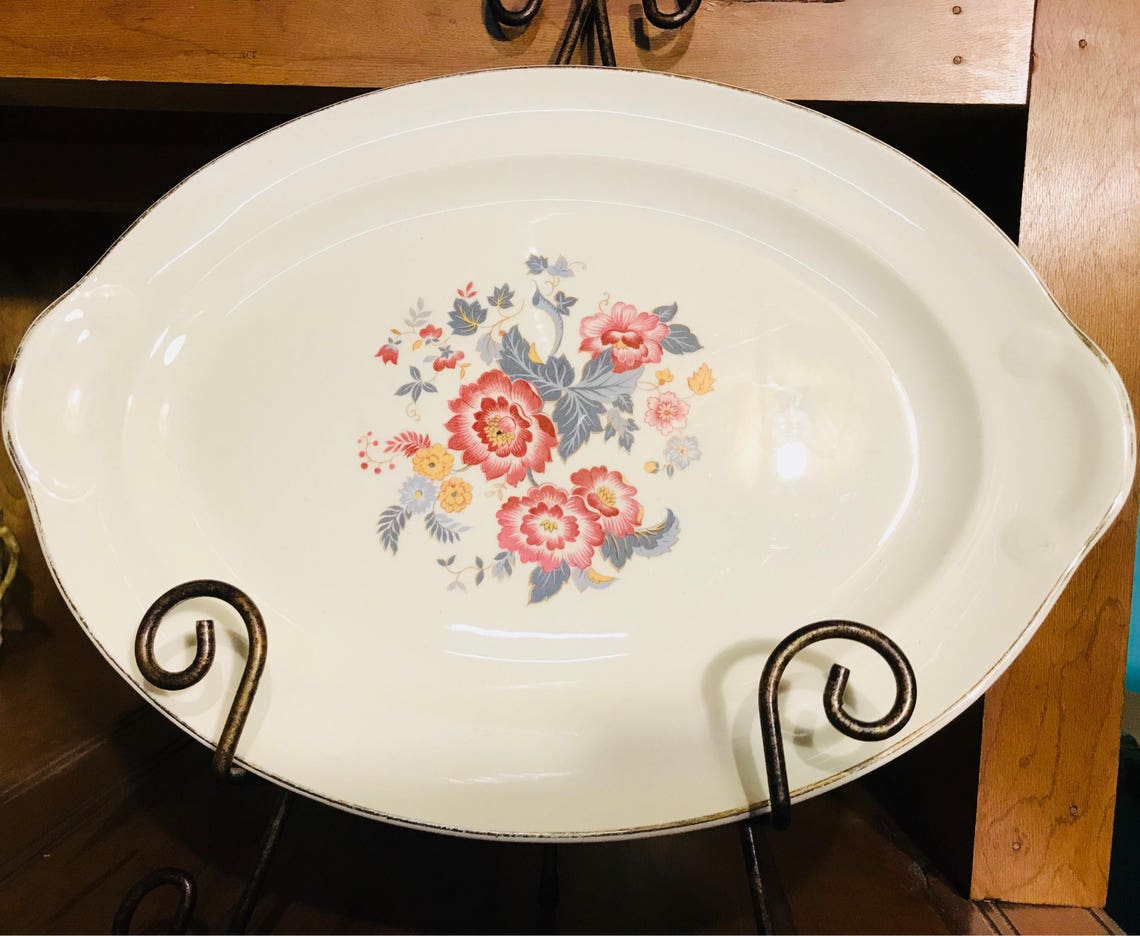 Vintage Taylor Smith Taylor USA China Pattern 10471 Oval Etsy