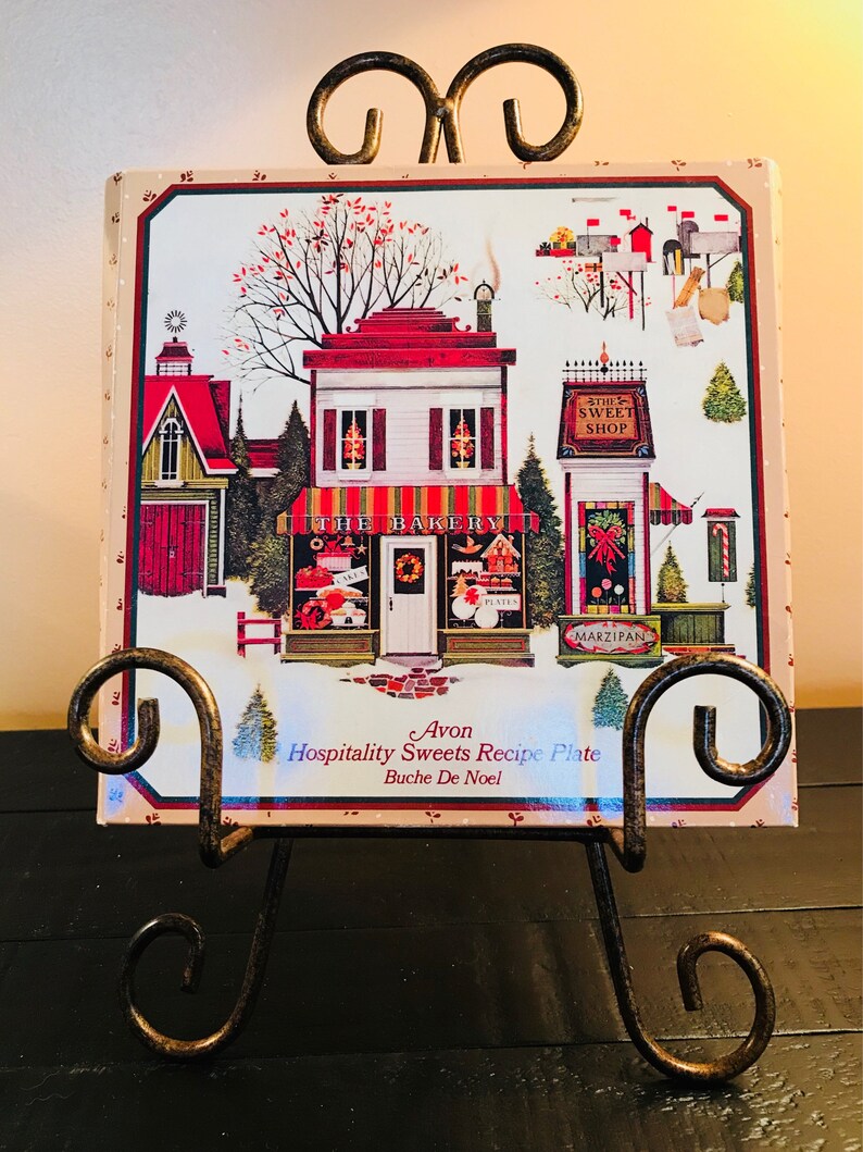 Vintage 19 Avon Hospitality Sweets Recipe Plates Plum Pudding Blueberry Orange Nut Bread And Buche De