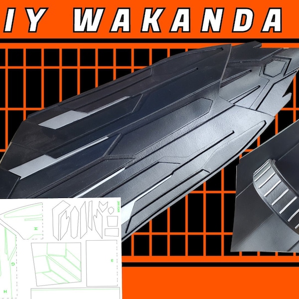 DIY Wakanda Shield printable template