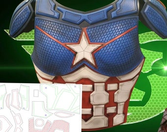 Plantillas para la armadura de pecho del Capitán América