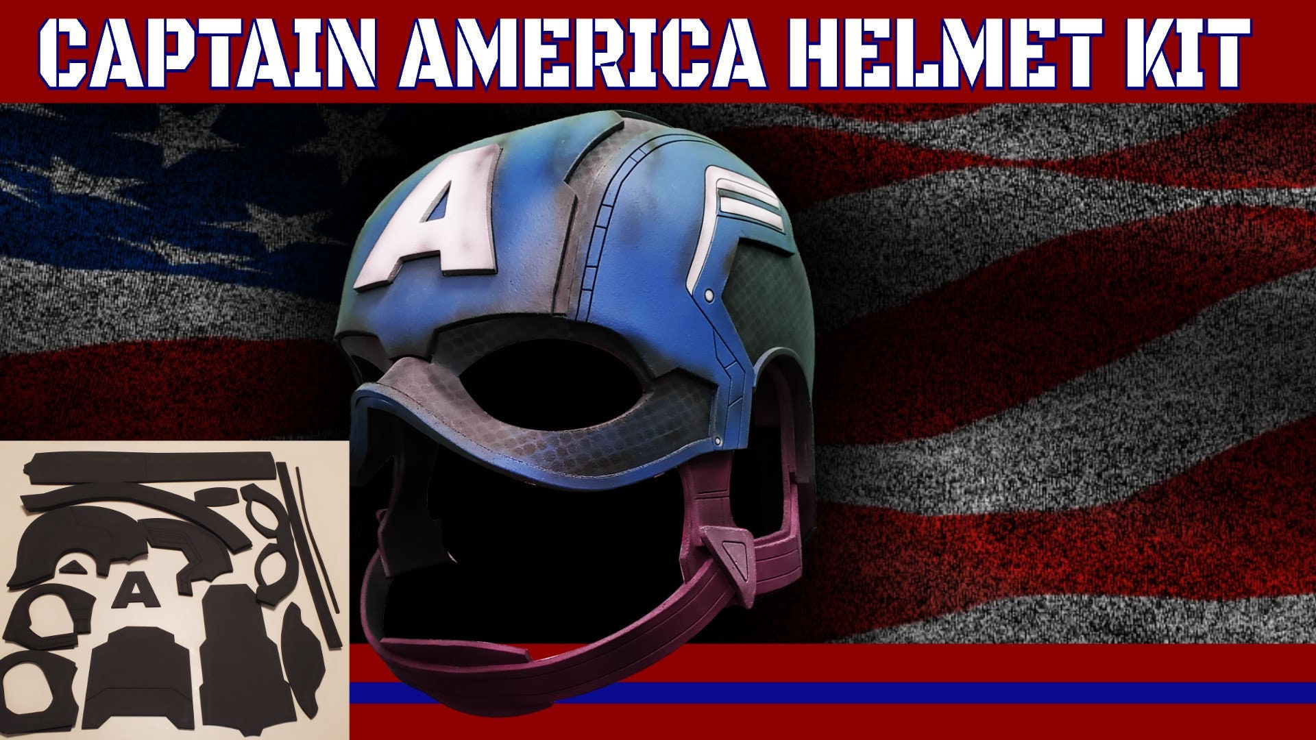 DIY Captain America Helmet Kit Etsy