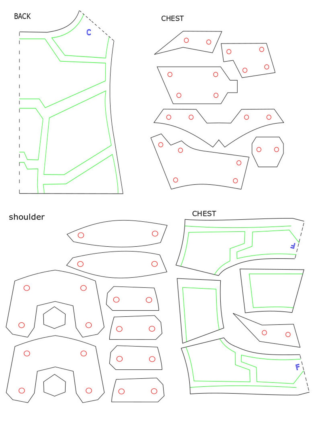 Basic Shoulder Armour Template Basic Shoulder Armour Template