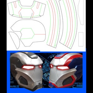 Iron Patriot/War Machine printable templates