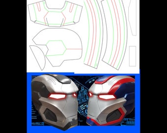 Iron Patriot/War Machine printable templates