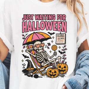 Summerween Skeleton T-Shirt, Unisex Spooky Tee, Summer Halloween Shirt, Gift for Halloween Lovers
