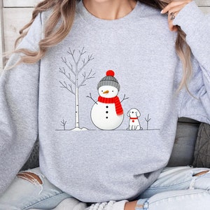 Christmas Snowman Sweatshirt, Christmas Sweatshirt, Snowman Shirt, Snowman T-Shirt, Christmas Crewneck, Christmas Shirts for Women
