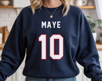 MAYE 10 Number Jersey Sweatshirt | Sports Name Number Crewneck