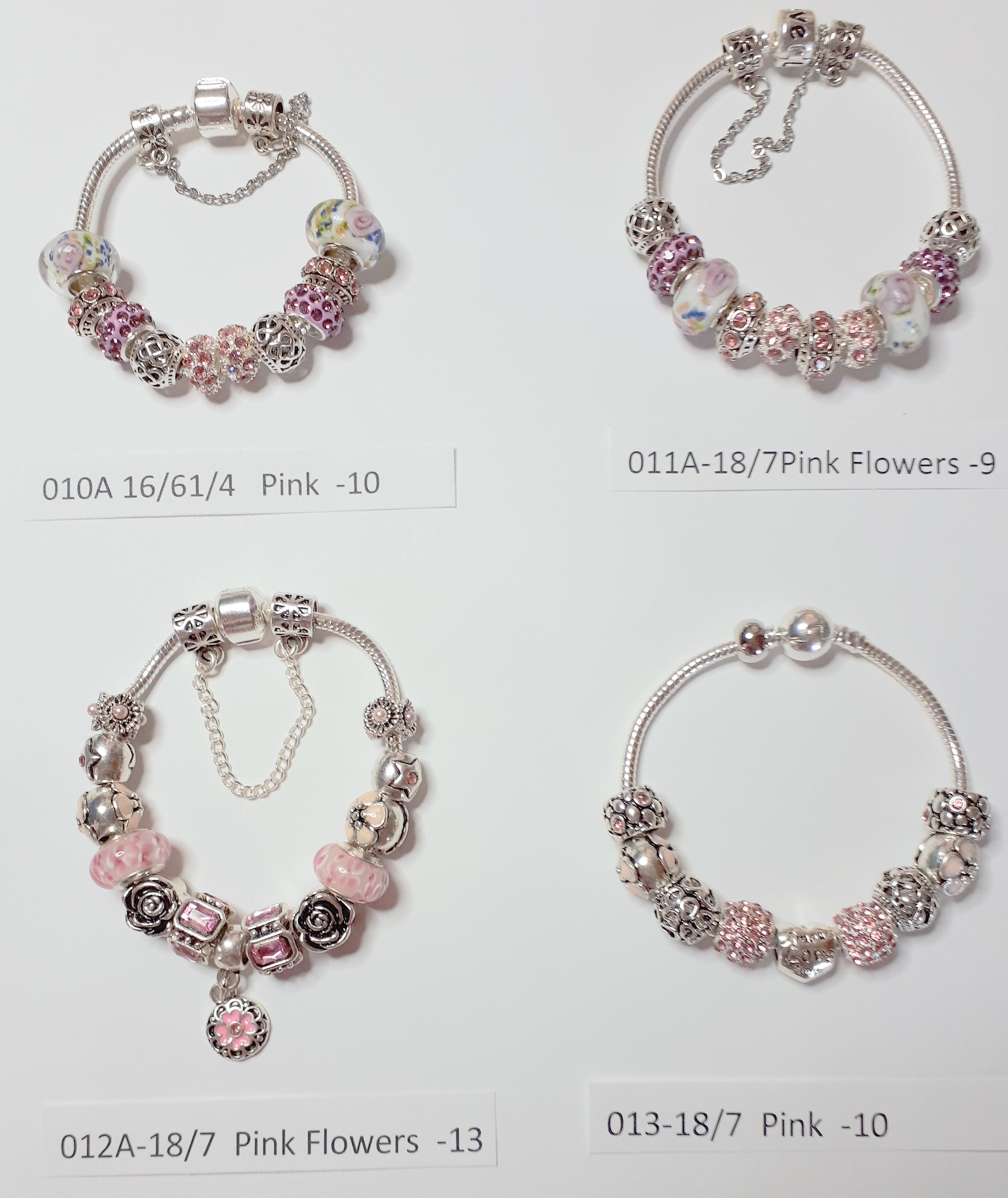 Charm Bracelets Pink Etsy