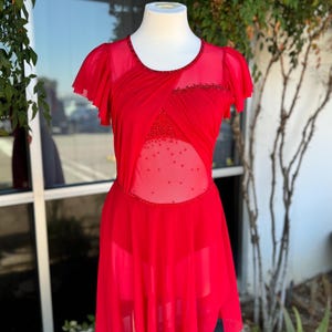 READY-TO-SHIP // Adult Small // Red Lyrical Costume