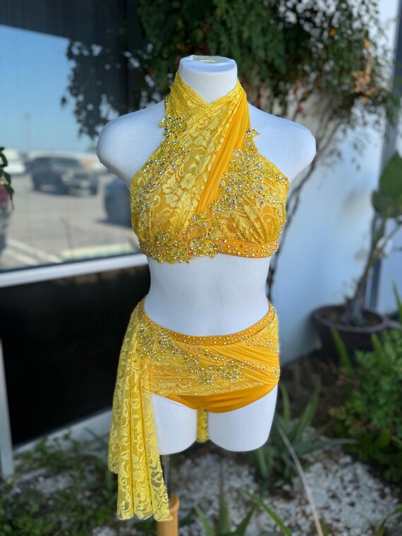 yellow dance top