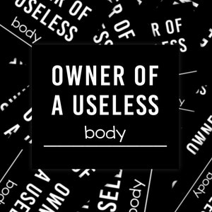 Owner Of A Useless Body Sticker, Chronic Illness Awareness Sticker, Disability Awareness Sticker, Chronic Illness Humor