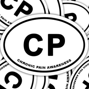 Chronic Pain Awareness Sticker, Chronic Pan Marathon Decal, Chronic Illness Decal Sticker