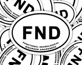 Functional Neurological Disorder Awareness Sticker, FND Marathon Decal, Chronic Illness Decal Sticker